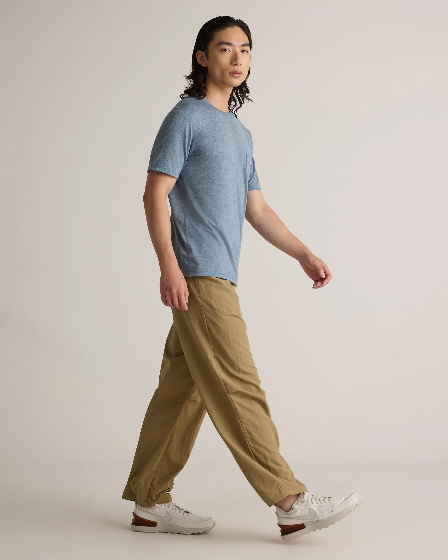 Flowknit Breeze Performance Pocket Tee - S / Heather Sky Blue