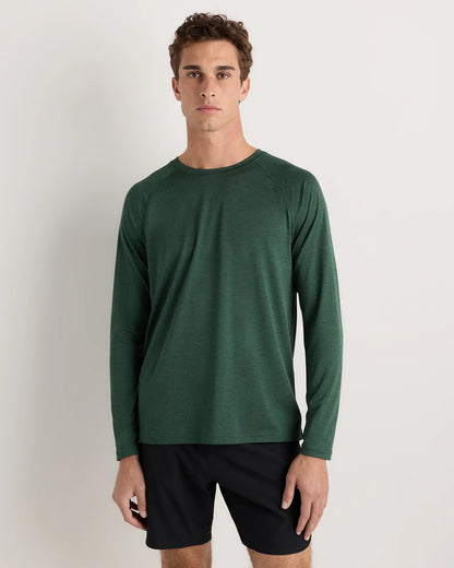 Mesh Performance Training Long Sleeve Tee - S / Heather Navy