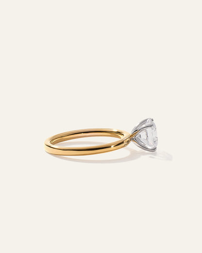 Lab Grown Diamond Round Comfort Fit Engagement Ring - 1.50ct - 4 / Yellow Gold