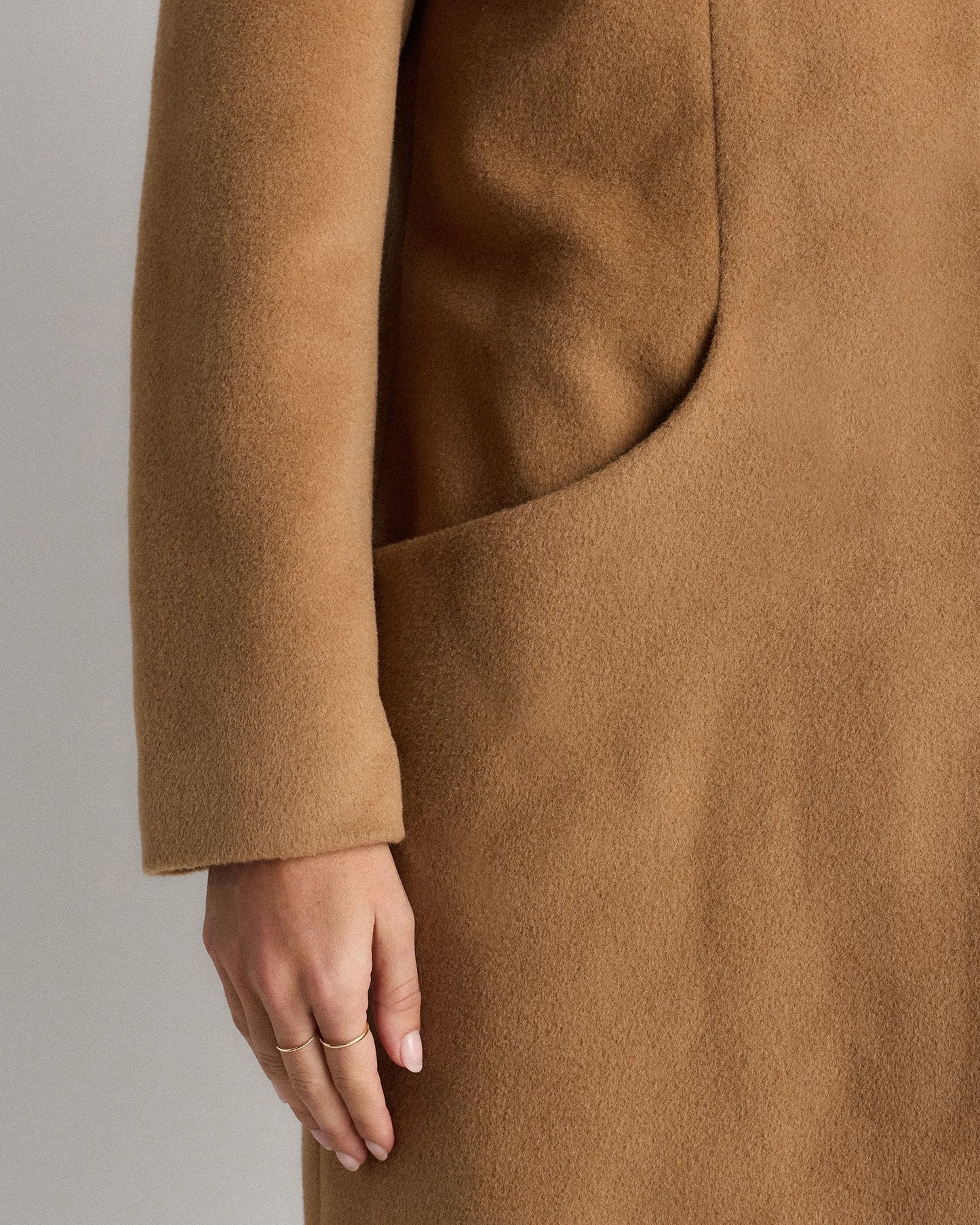 Wool Cashmere Cocoon Coat - XS / Dark Chocolate