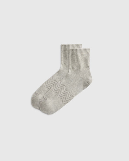 Everyday Cotton Solid Quarter Socks (4-Pack) - S / White