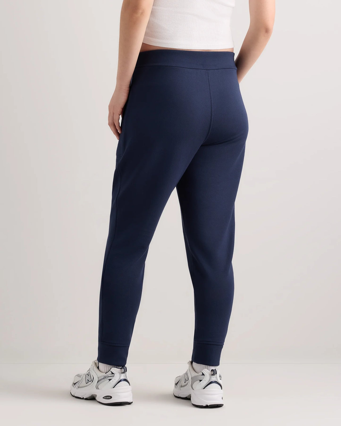 SuperSoft Fleece Maternity Joggers - XS / Off-White
