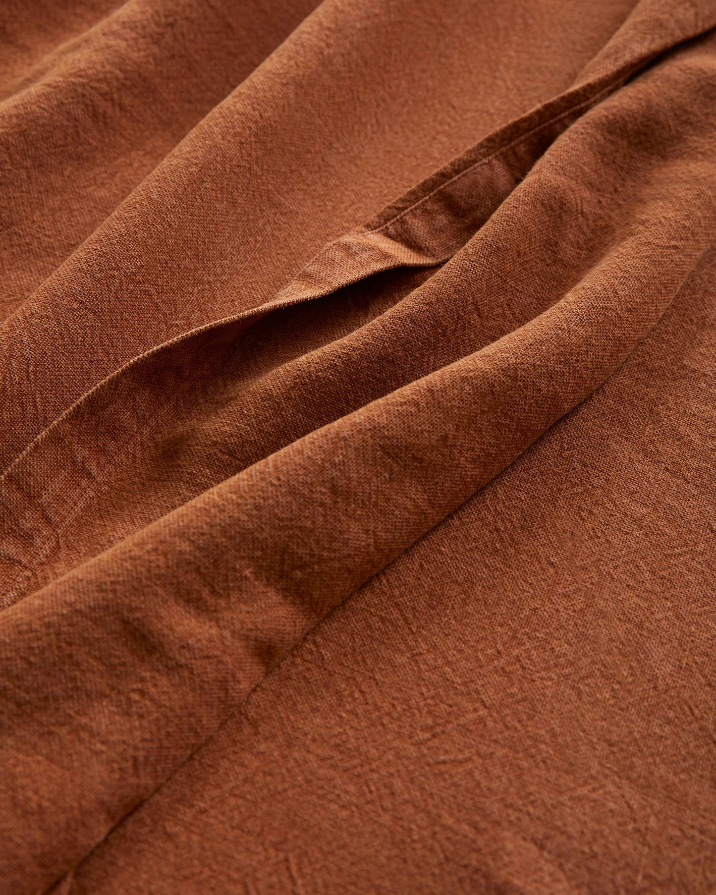 Vintage Wash European Linen Bed Cover - Full/Queen / Terracotta
