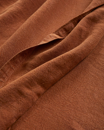 Vintage Wash European Linen Bed Cover - Full/Queen / Terracotta
