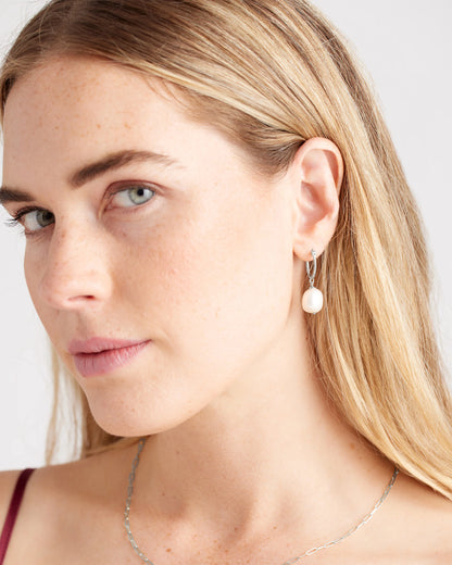 Freshwater Cultured Pearl Hoops - One Size / Gold Vermeil
