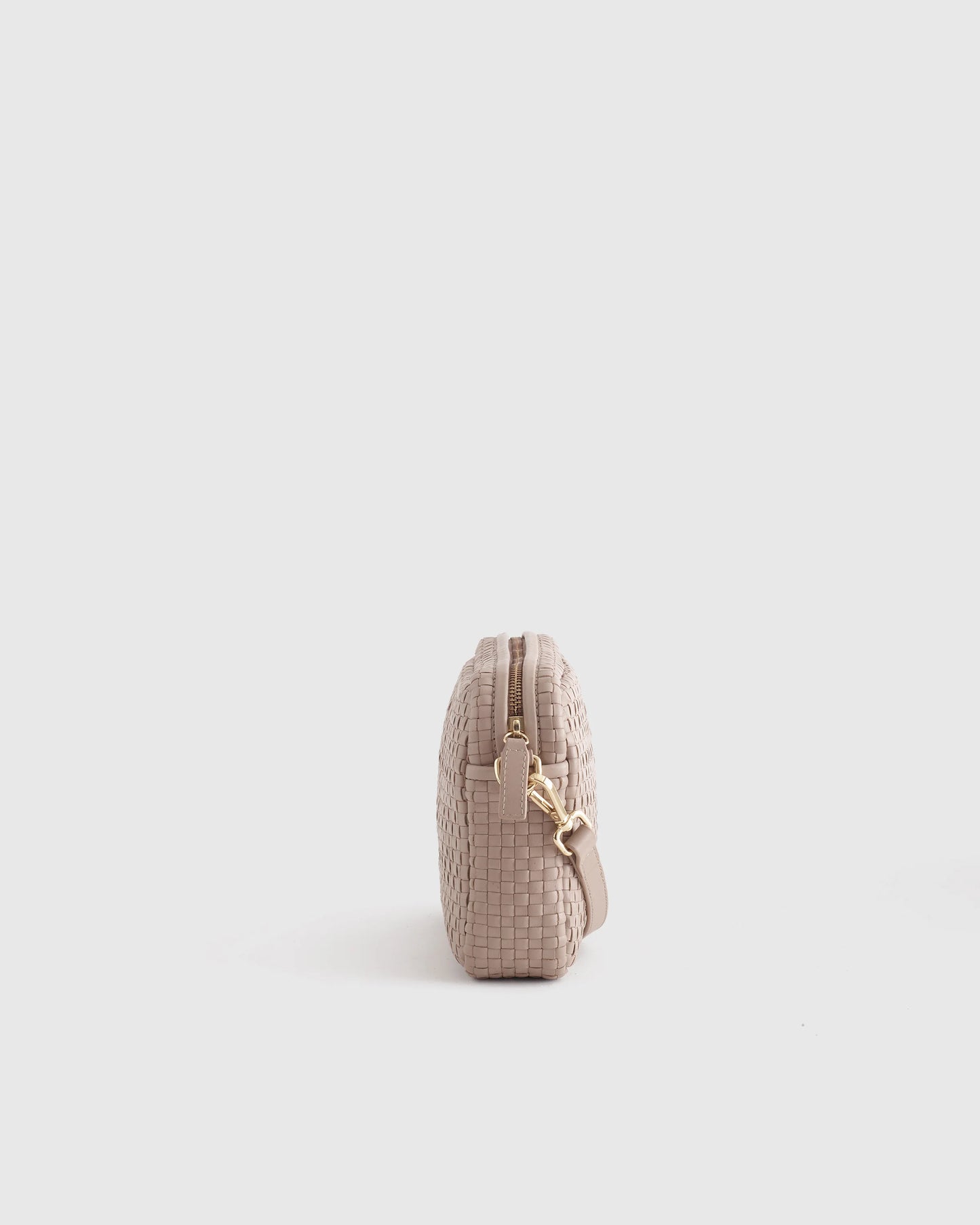 Italian Leather Handwoven Crossbody - One Size / Cognac