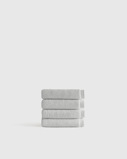 Plush Organic Turkish Cotton Washcloth (Set of 4) - One Size / White