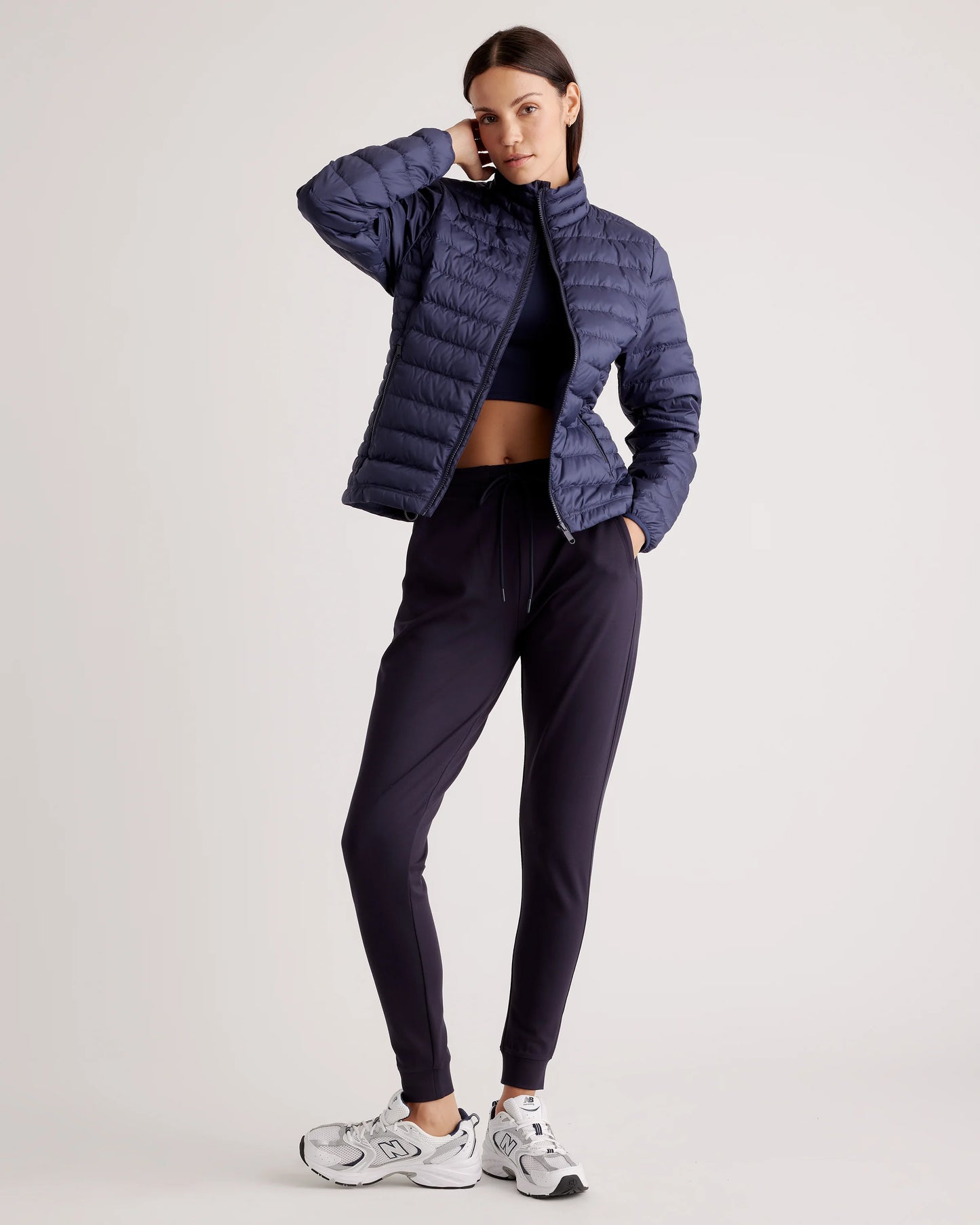 Lightweight Down Packable Puffer Jacket - XS / Black