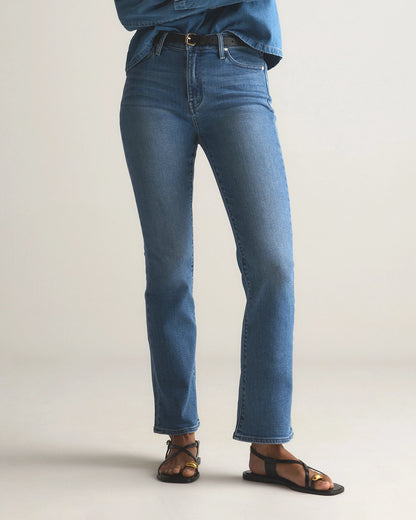 Bella Stretch Kick Flare Jeans - 24 / Deep Rinse