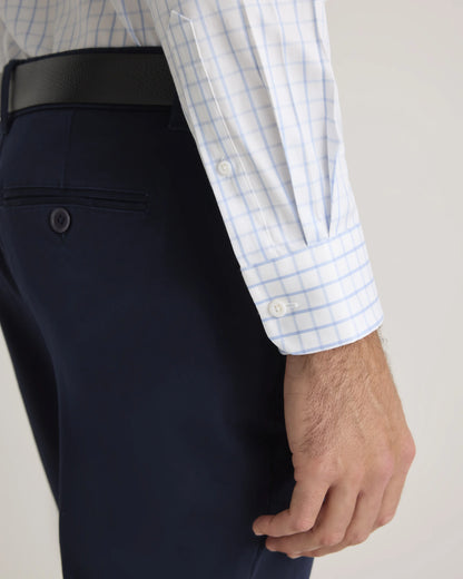 Organic Cotton Stretch Twill Dress Shirt - S / Grey Stripe