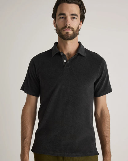 100% Organic Cotton Terry Towel Polo - S / Charcoal