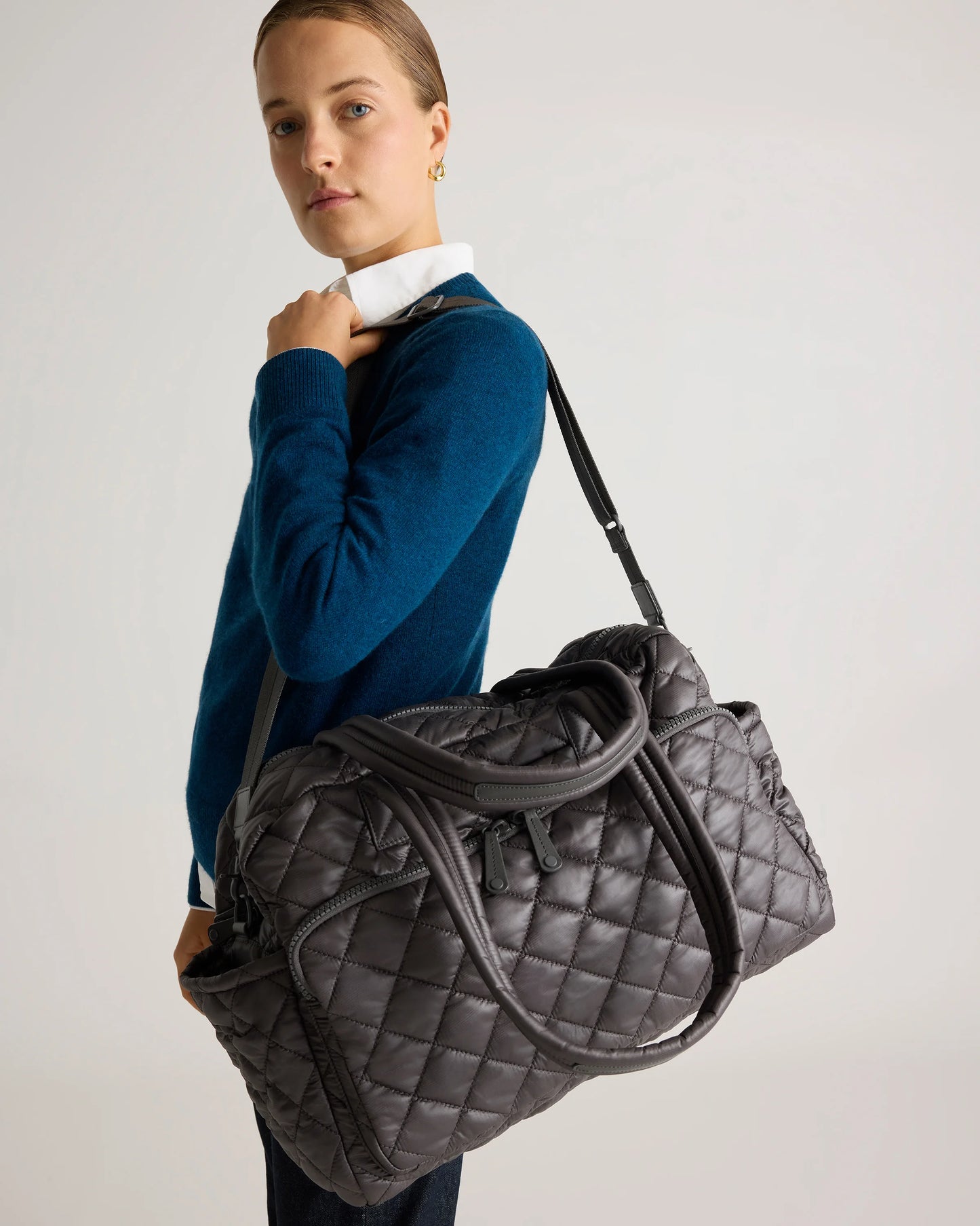 Transit Quilted Duffle Bag - One Size / Taupe Brown