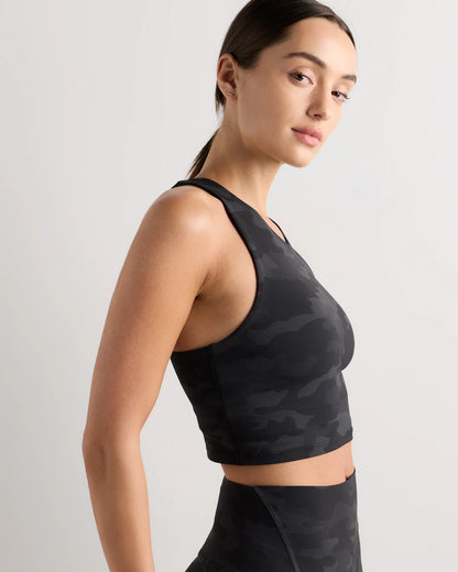 Ultra-Form High-Neck Cropped Tank - XS / Black Camo