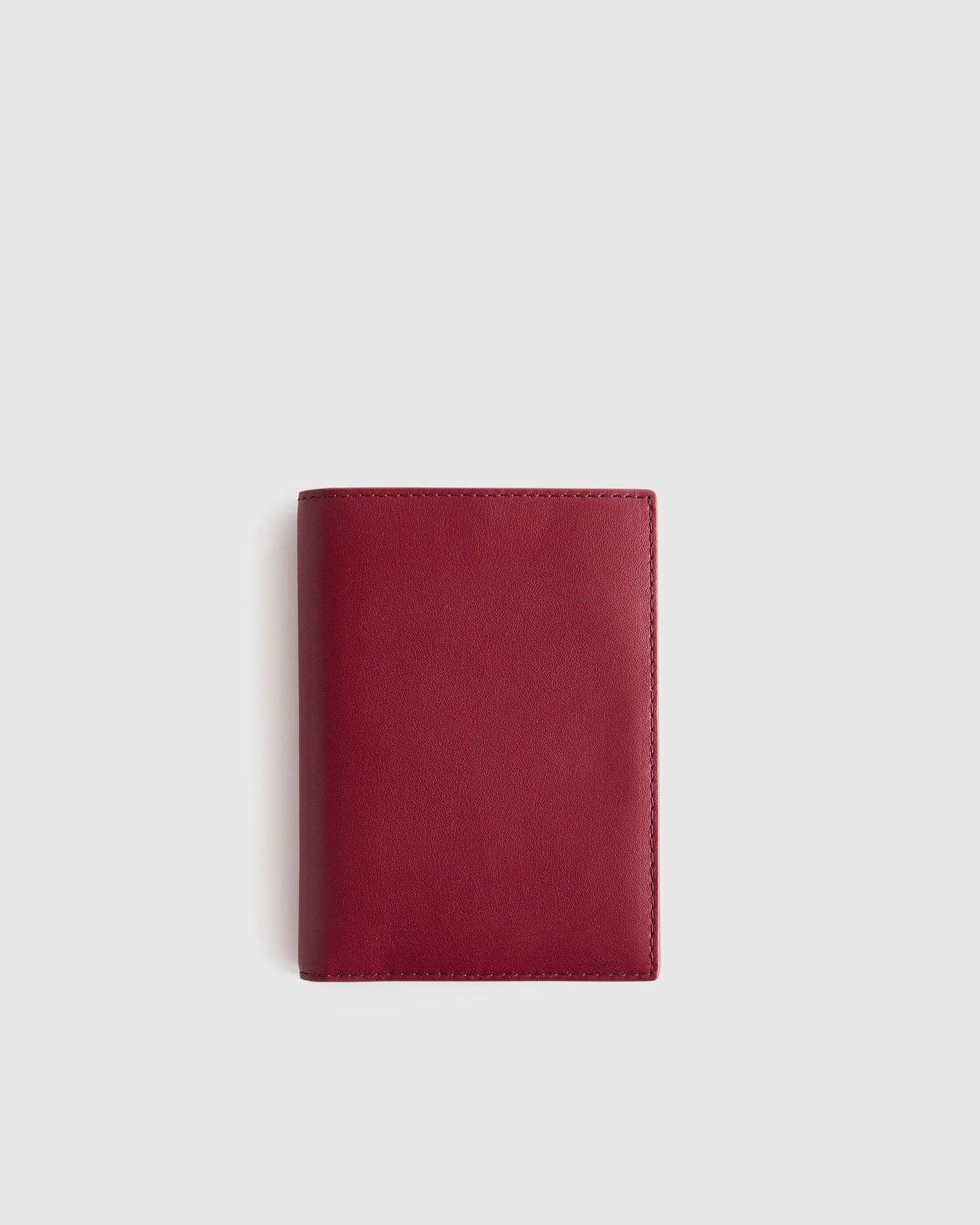 Nappa Leather RFID Blocking Passport Holder - One Size / Cherry Red