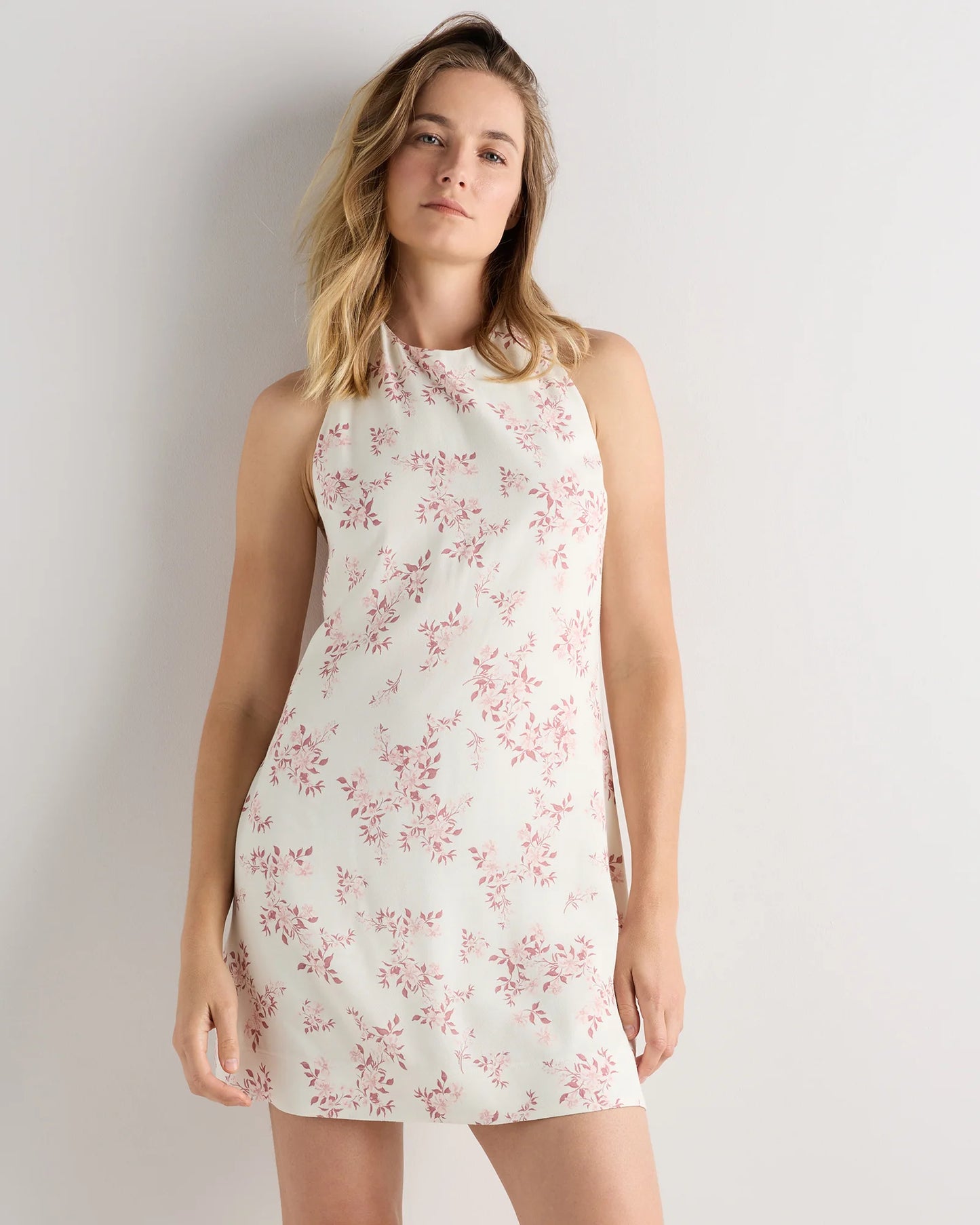 Lightweight Crepe Halter Mini Dress - XS / True Black