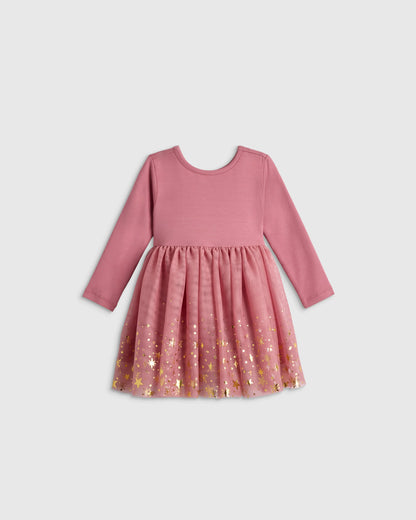 Shimmer Tulle Dress - 3-6M / Forest Green