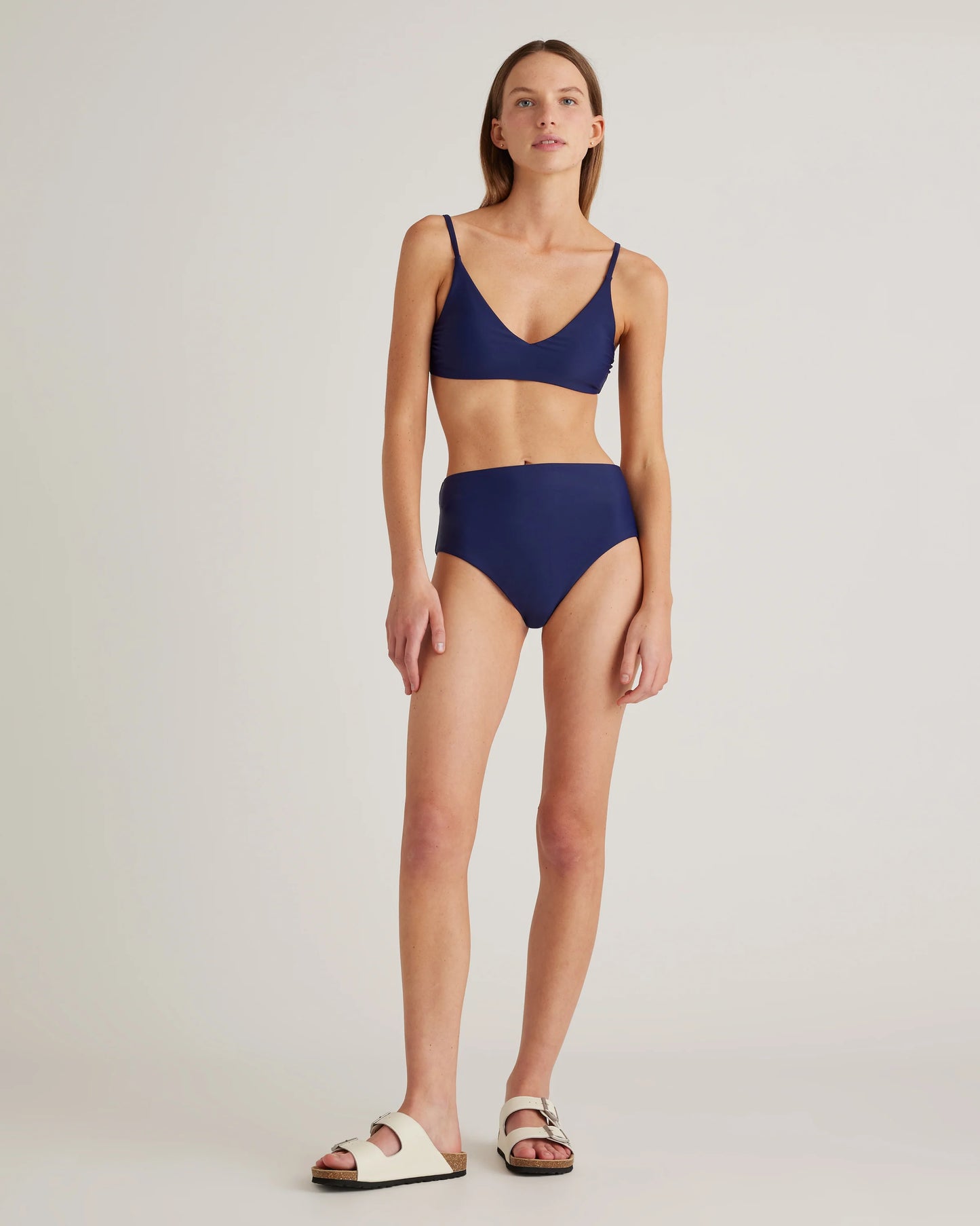 Italian V-Neck Bikini Top - XS / Black