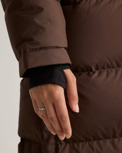 Responsible Down Long Puffer Jacket - XS / Black