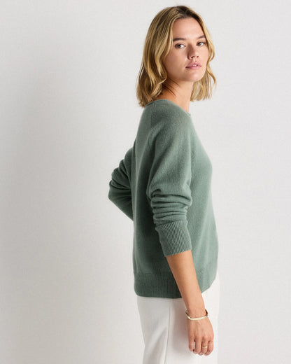 Mongolian Cashmere Boatneck Sweater - XS / Black