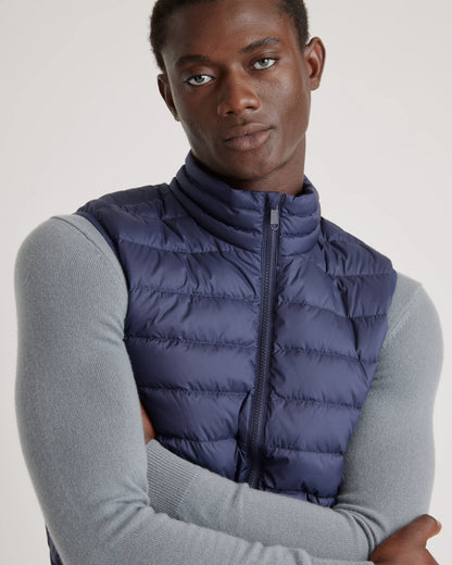 Lightweight Down Packable Puffer Vest - S / Overcast Grey