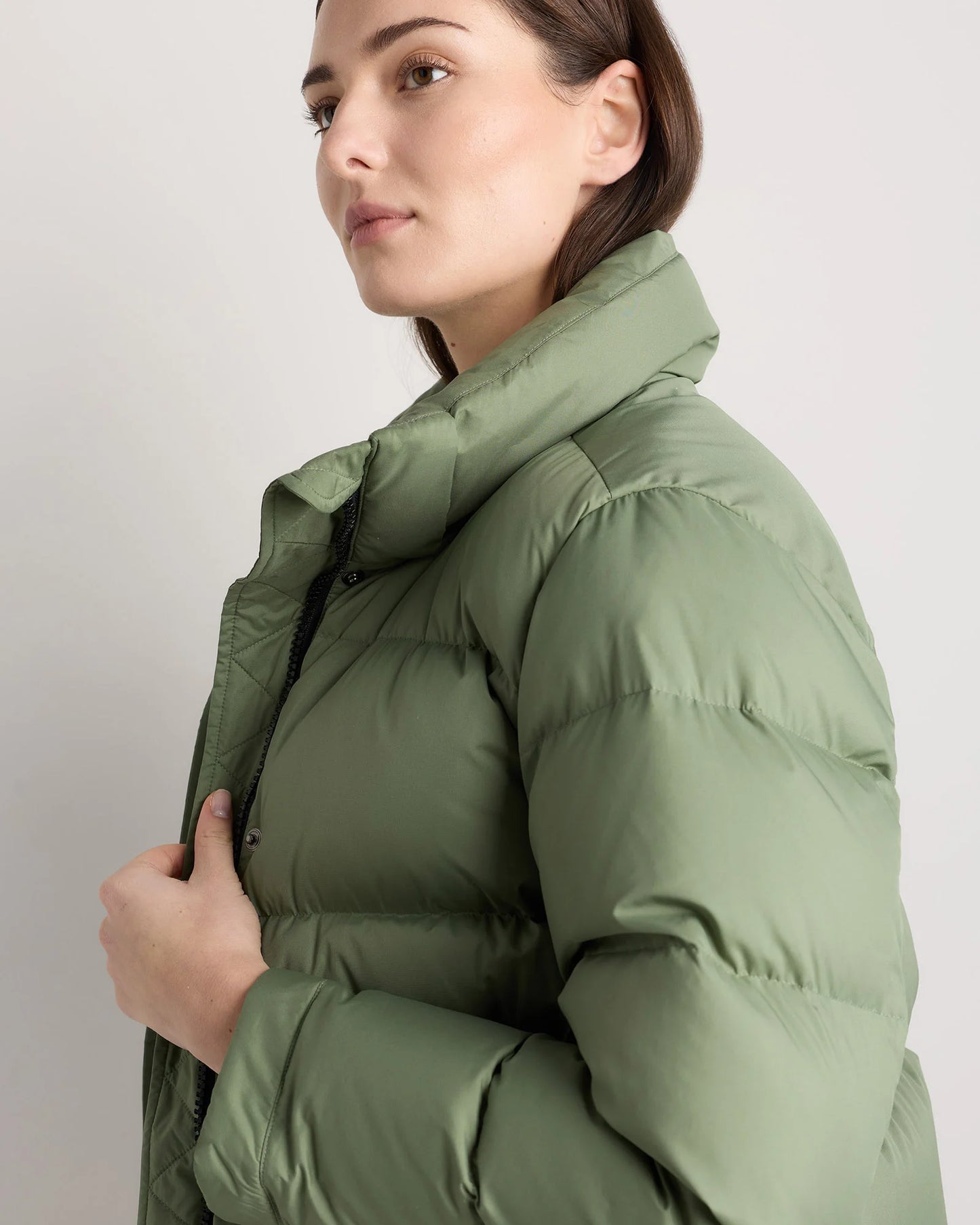 Responsible Down Cropped Puffer Jacket - XS / Shiny Black