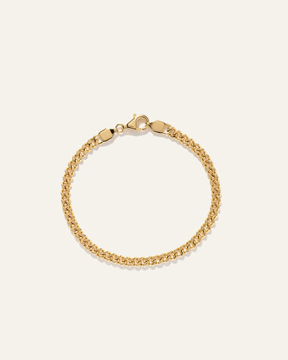 Cuban Curb Chain Bracelet - 7.5" / Gold Vermeil