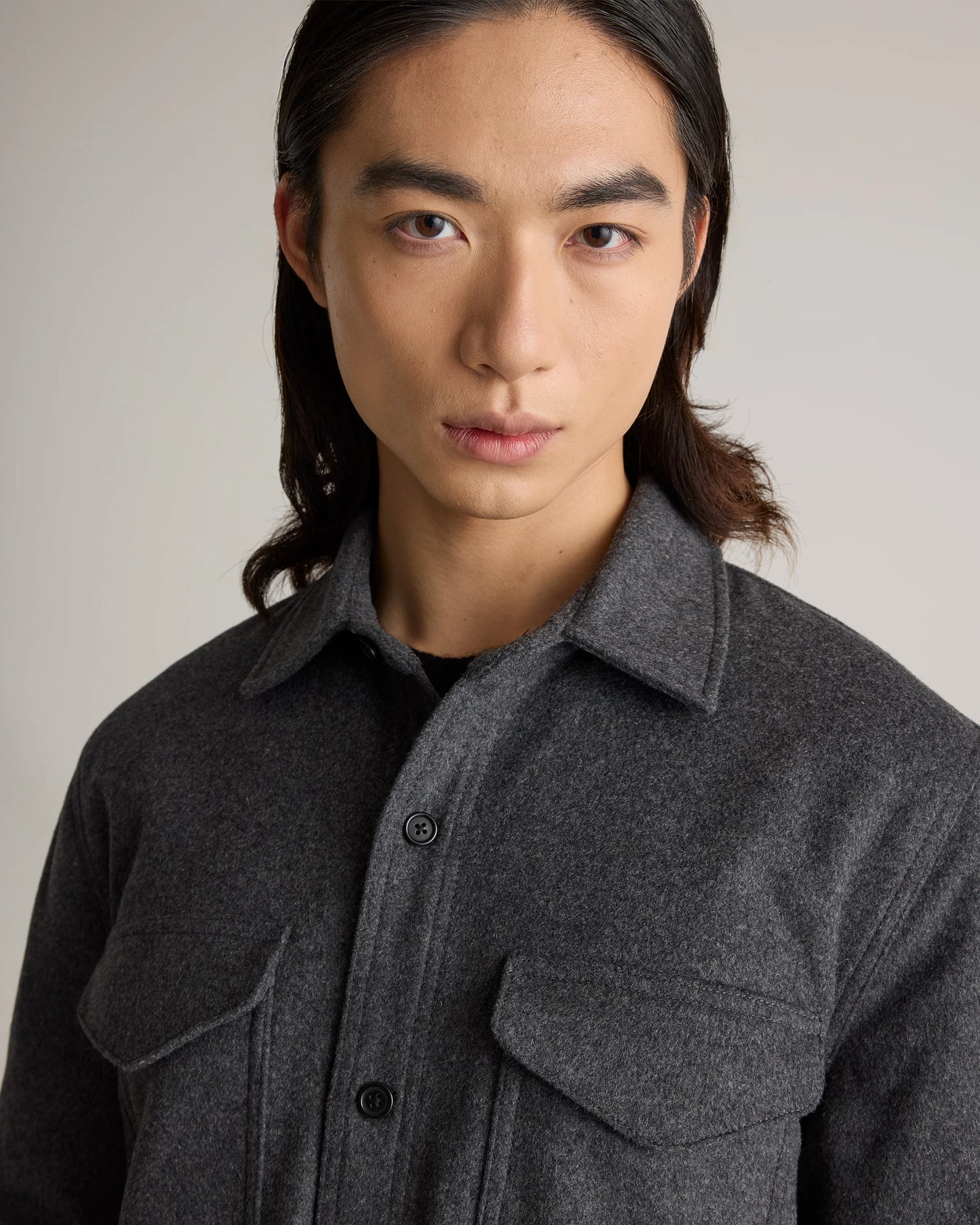 Italian Wool Overshirt - XXXL / Black
