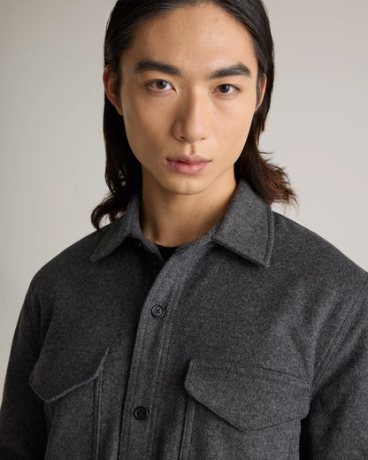 Italian Wool Overshirt - XXXL / Black