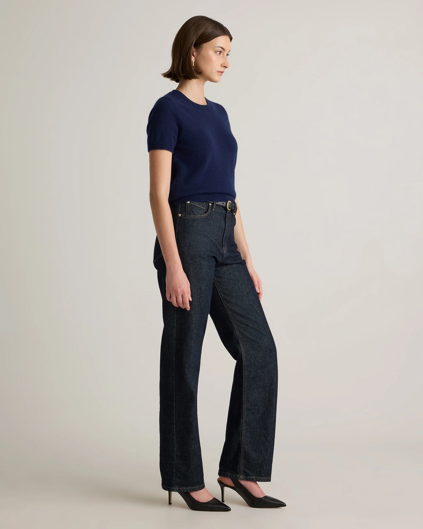 Mongolian Cashmere Tee - XS / Pale Custard Yellow