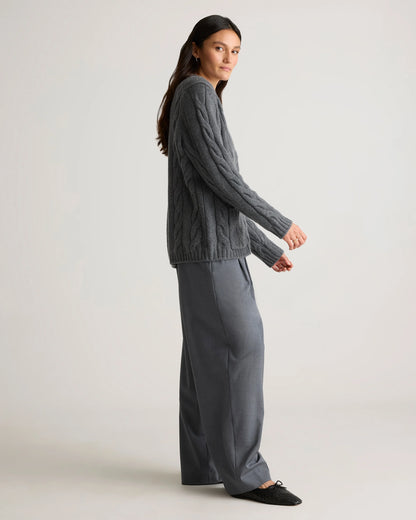 Luxe Baby Cashmere Cable Cardigan - XS / Pearled Ivory