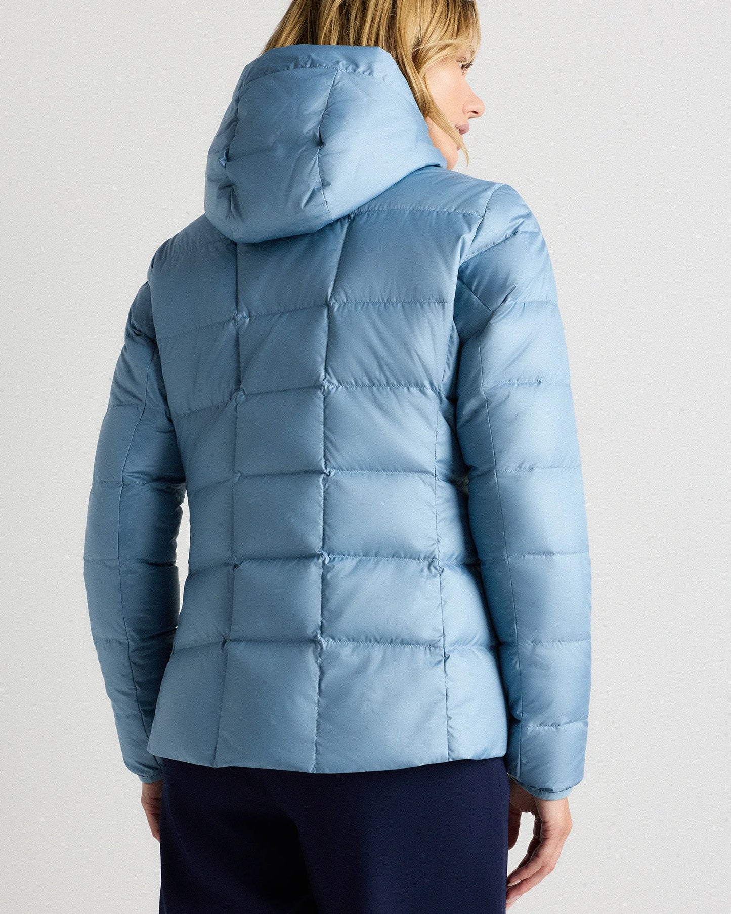 Lightweight Down Packable Puffer Hooded Jacket - XS / Navy