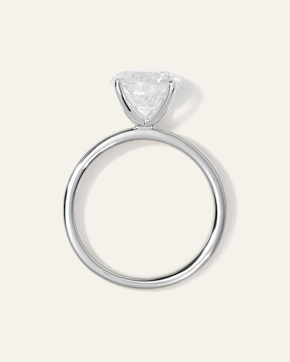 Lab Grown Diamond Round Comfort Fit Engagement Ring - 3ct - 4 / Yellow Gold