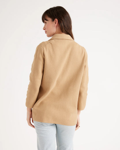 100% Organic Cotton Knit Blazer - XS / Heather Dove Grey
