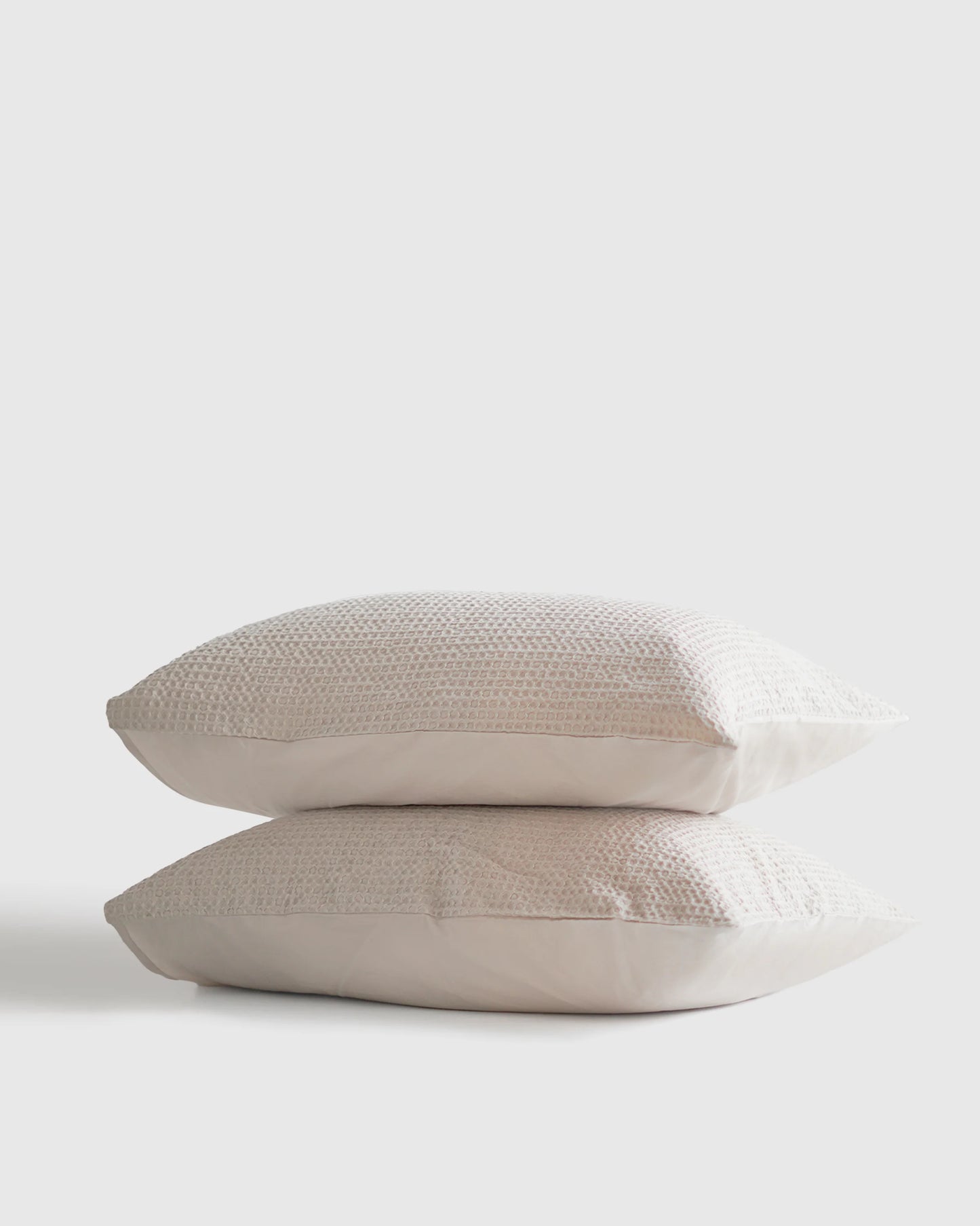 Organic Luxe Honeycomb Sham Set - Standard / Mineral