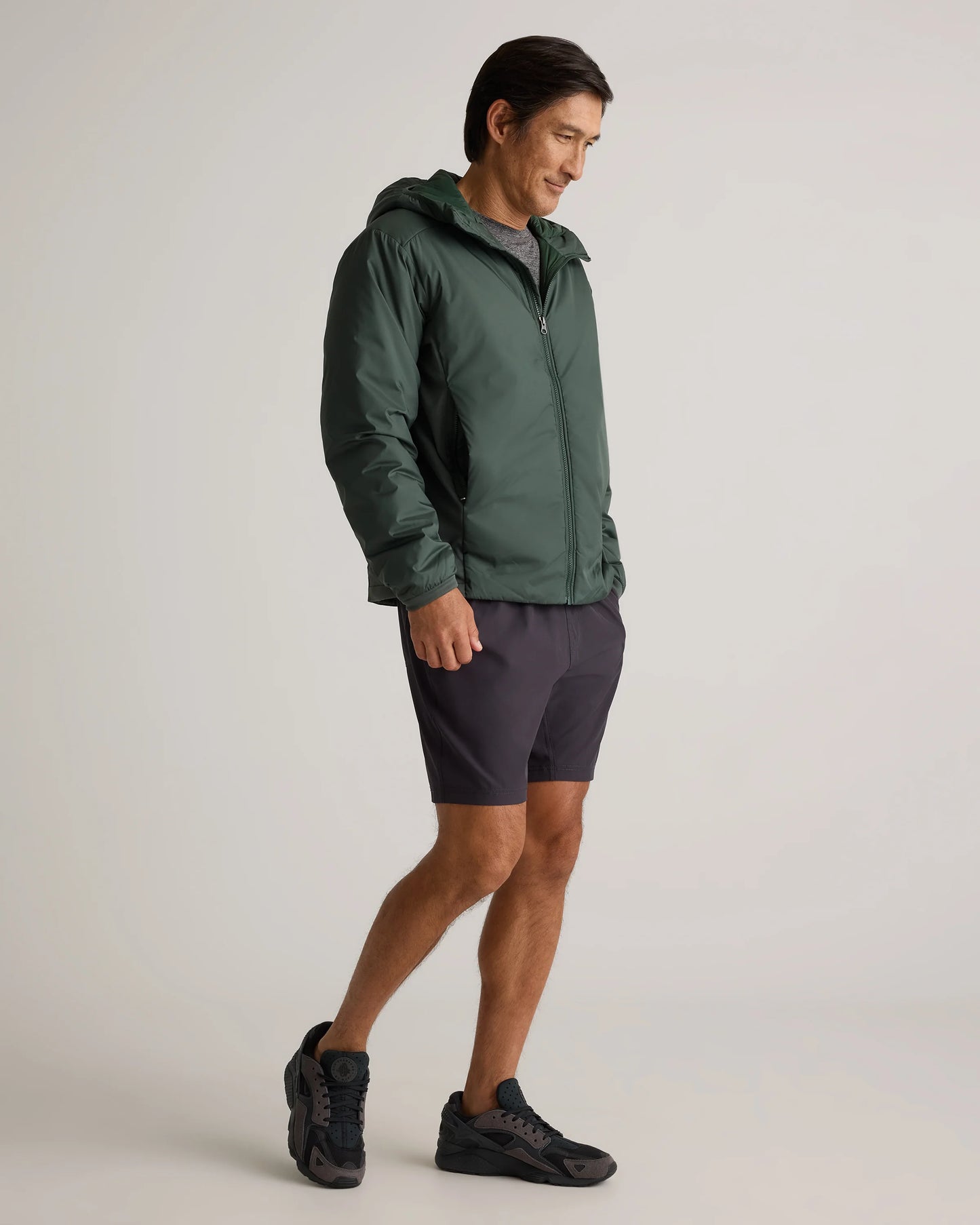 Hybrid Insulated Lightweight Hooded Jacket - S / Black