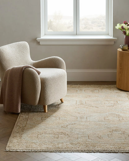 Verona Hand-Knotted Wool Rug - 5' x 8' / Neutral