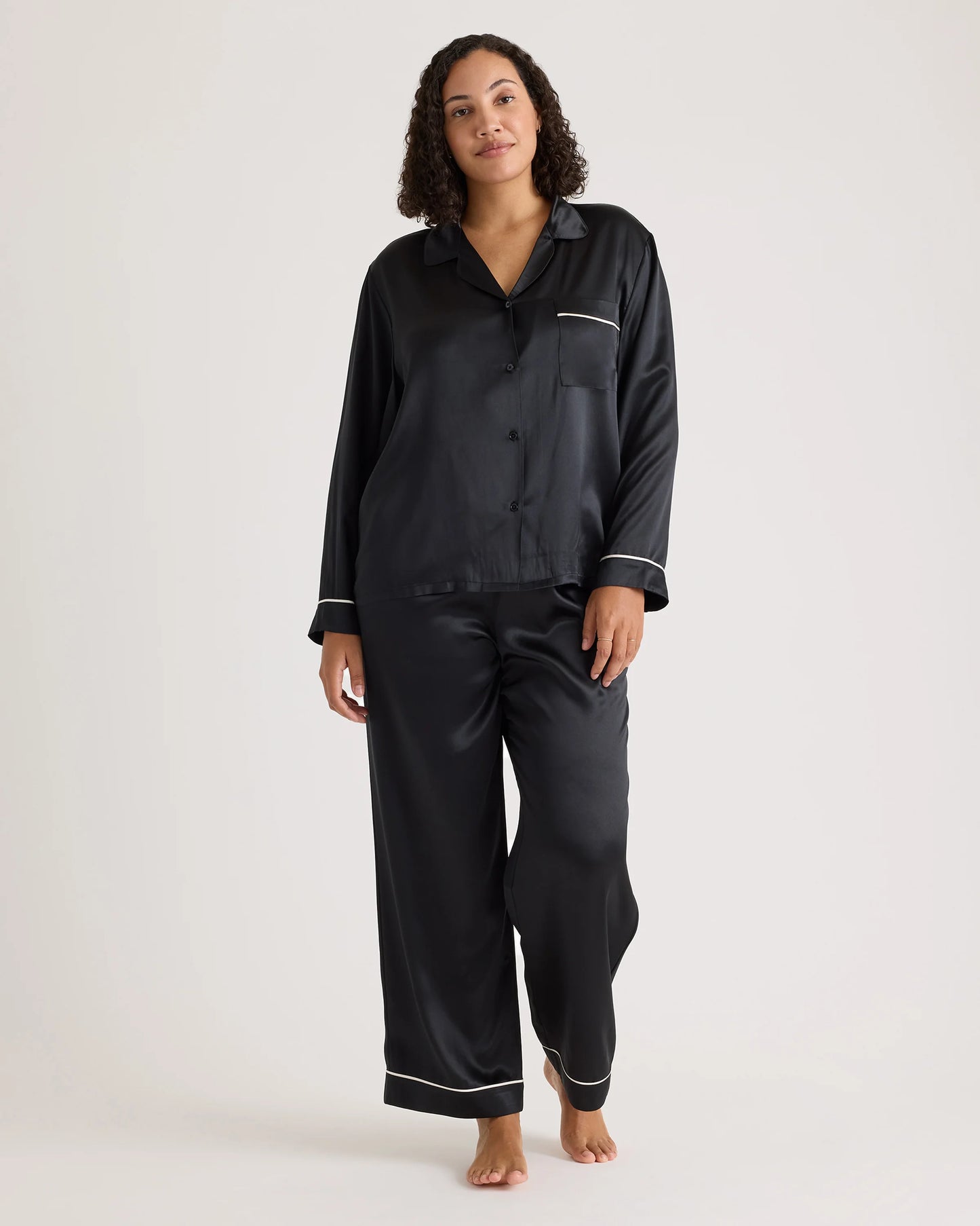 100% Washable Silk Satin Pajama Pant - XS / Toasted Almond