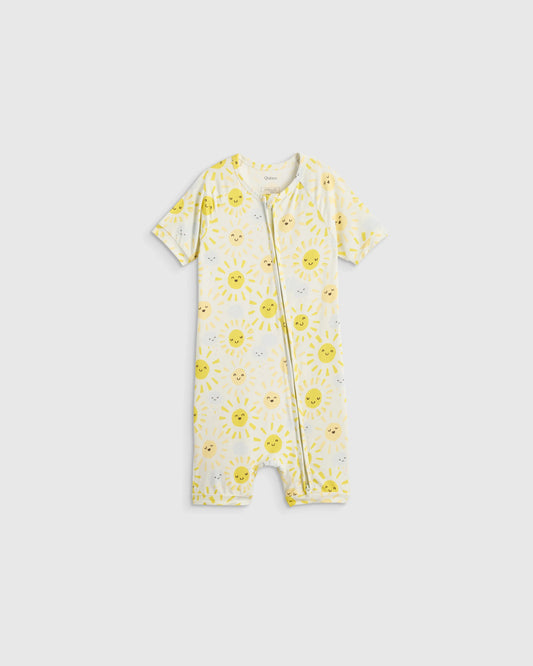 Bamboo Shortie Onesie Pajama - 2T / Sunshine