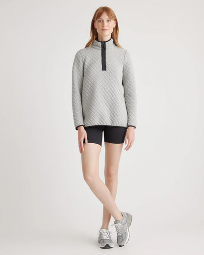 Reversible Quilted Pullover - XS / Charcoal/Grey