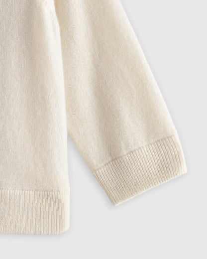 Washable Cashmere Hooded Cardigan - 0-3M / Oatmeal