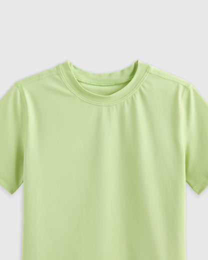Short Sleeve Rash Guard Top - 2T / Coral Orange