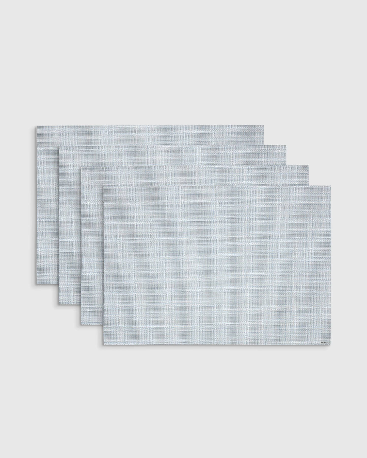 Mini Basketweave Easy-Care Rectangular Placemat, Set of 4 by Chilewich - One Size / Parchment