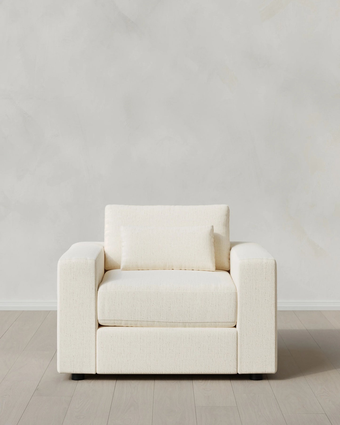 Ashford Deep Seat Chair and a Half in Performance Chenille Linen Blend - 46" / Snow