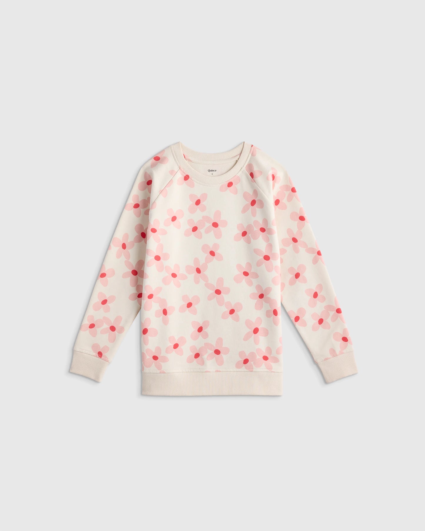 Organic Cotton French Terry Crew Neck Sweatshirt - 2T / Heart Graphic