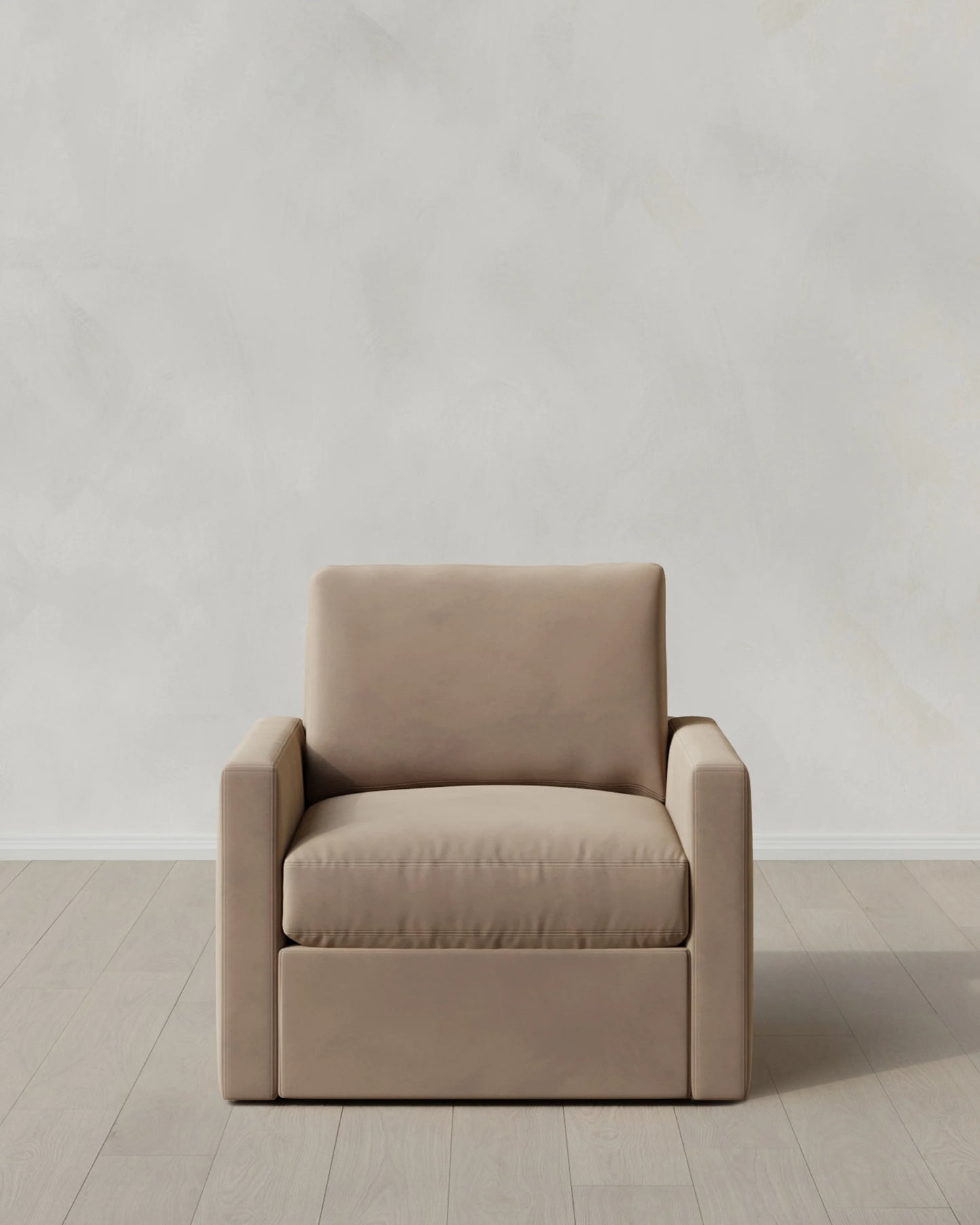 Brennan Swivel Chair in Performance Velvet - 32" / Rust