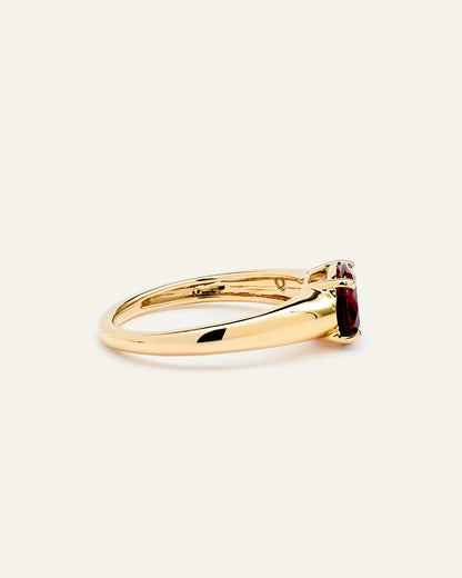14K Gold Gemstone Vintage Inspired Ring - 4 / Yellow Gold
