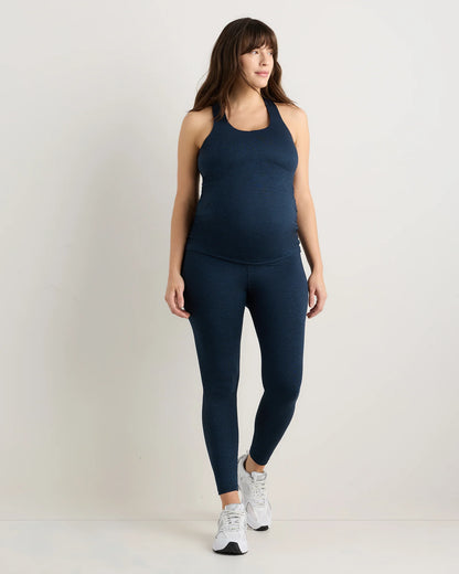 Ultra-Soft Maternity Built-In Bra Tank - XS / Heather Black