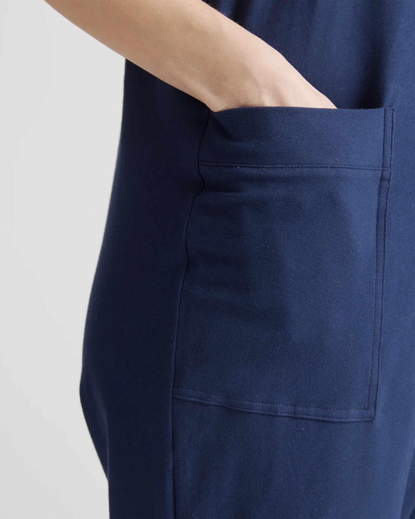 Organic Cotton Maternity Overalls - XS / Deep Navy