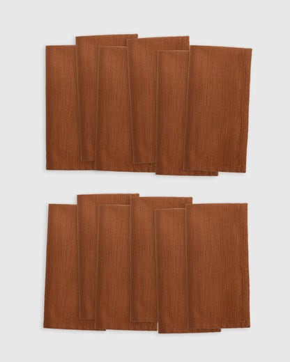 Organic Cotton Napkins (Set of 12) - One Size / Terracotta