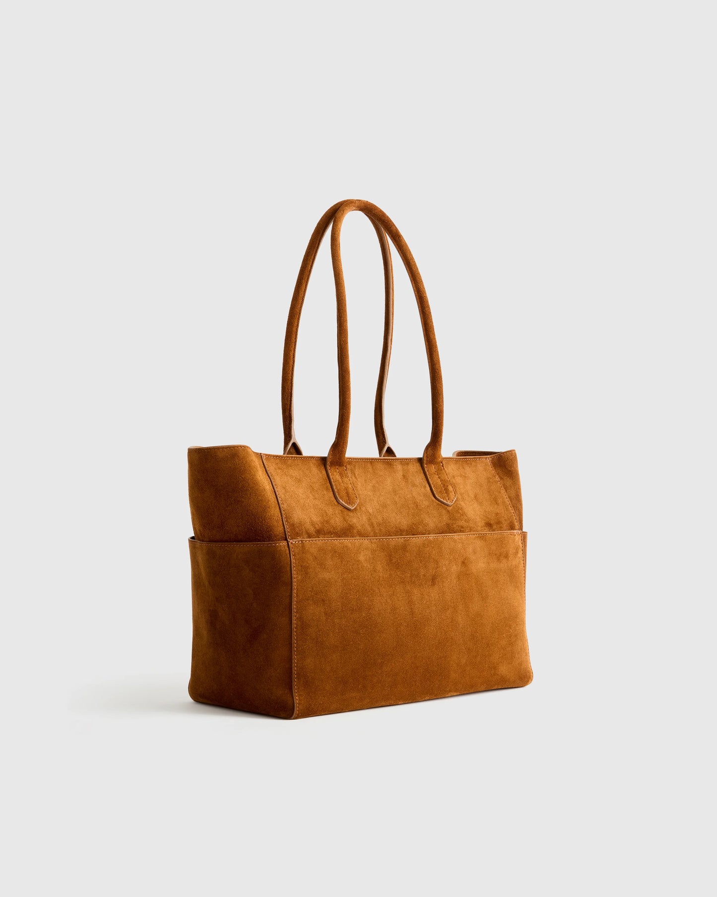Hudson Suede Tote - One Size / Chocolate Brown